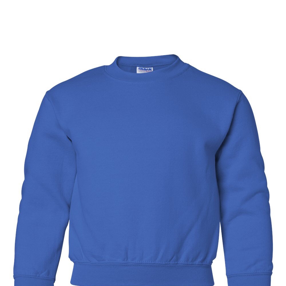 Gildan youth sweatshirt color:royal